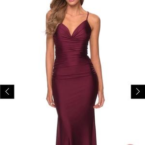 La Femme - 27501 Ruched Sweetheart Jersey Trumpet Dress